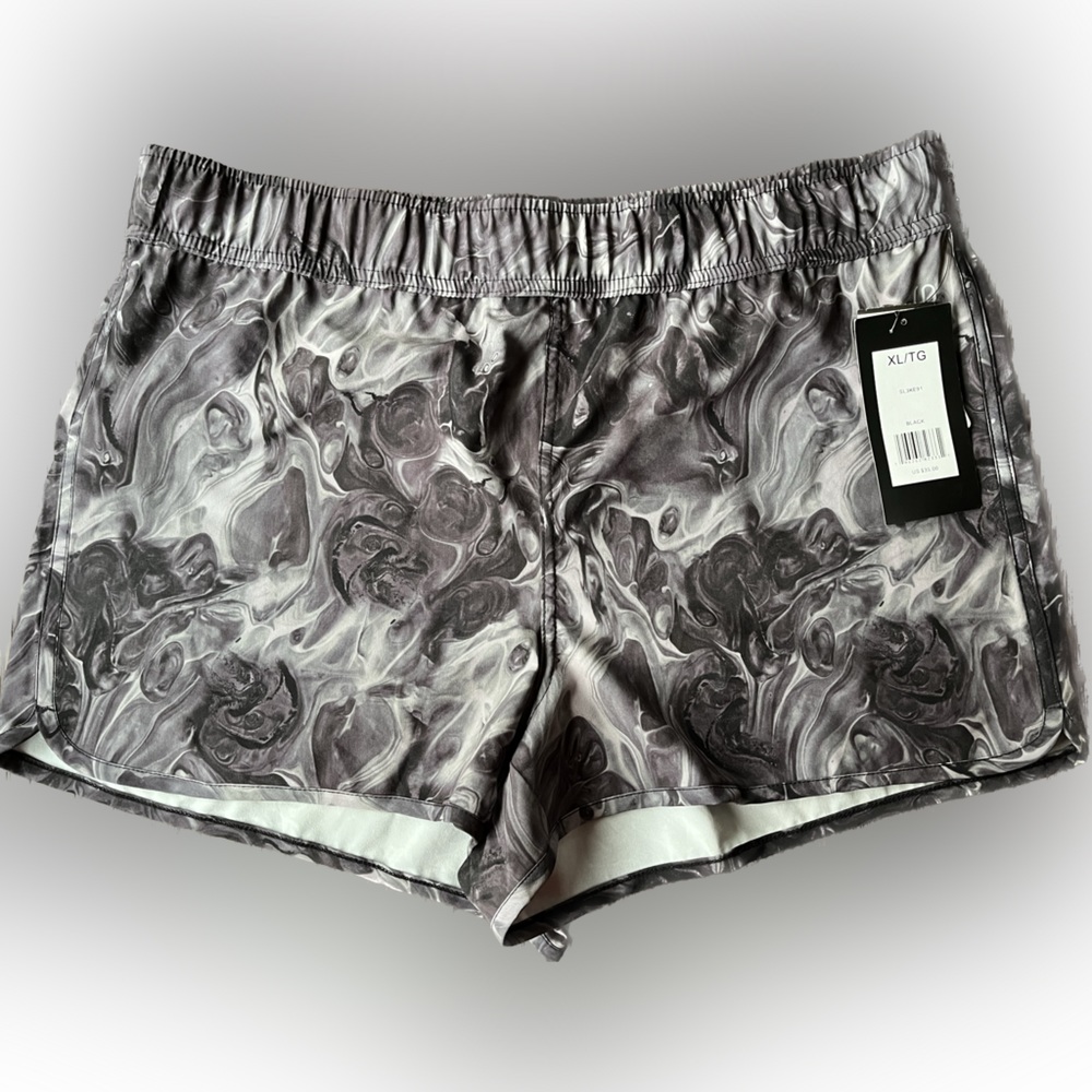 Spyder Boardshorts XL Color Gray & Black Marble. Slicked Black